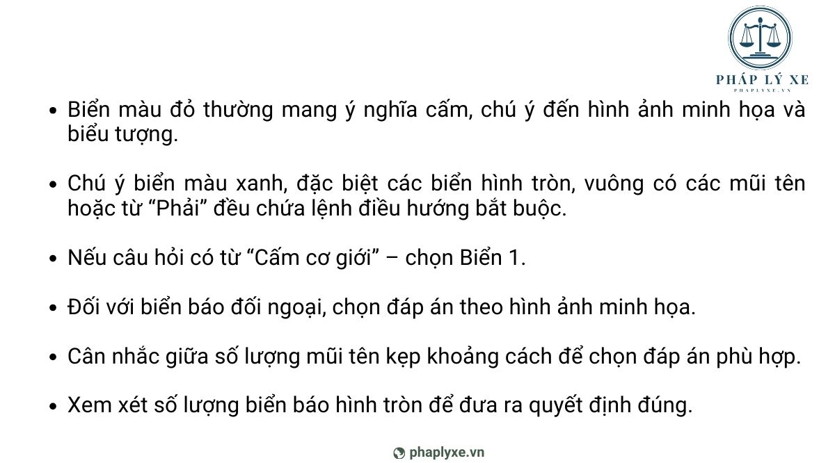 Mẹo Giải 65 Câu về Hệ Thống Biển Báo Giao Thông Đường Bộ