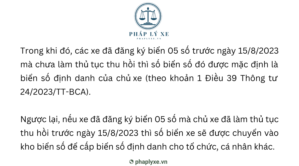 Biển 3 số, 4 số có được định danh mặc định không?