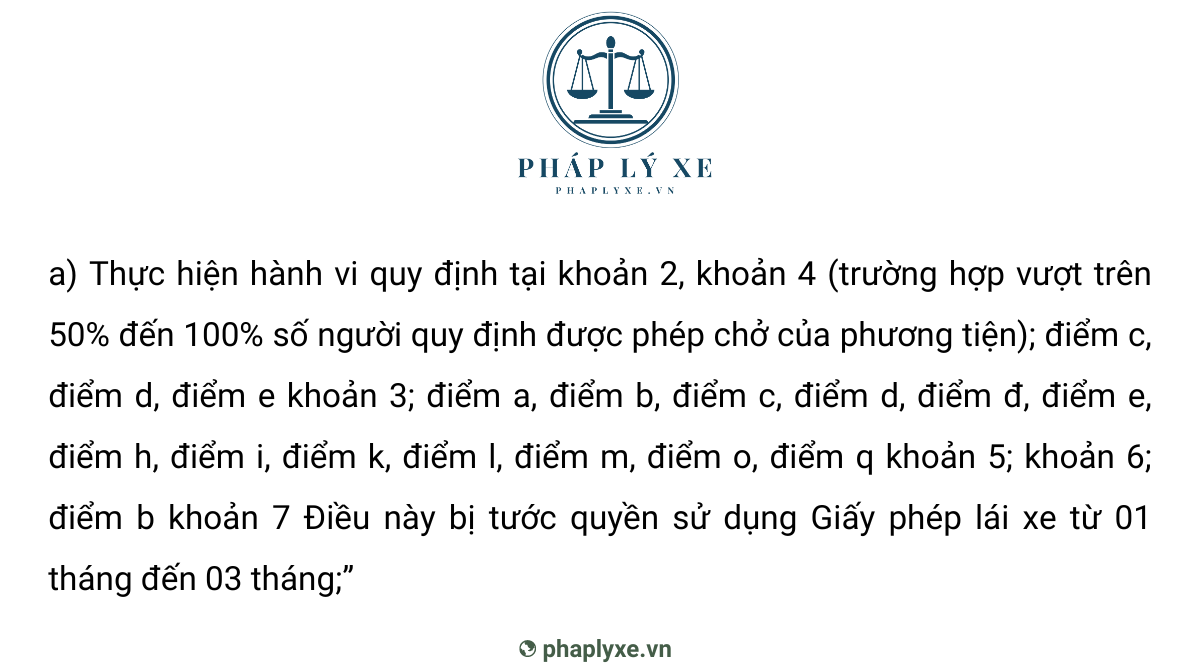 Chở quá số người quy định