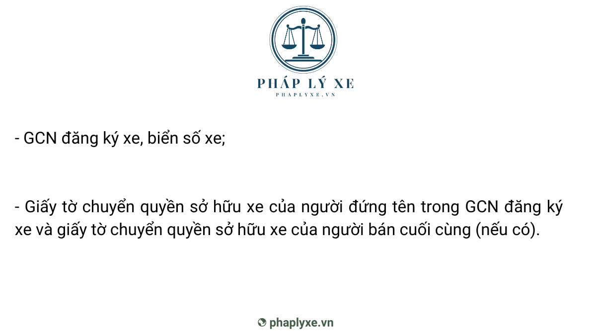 Không có giấy tờ mua bán vẫn được sang tên xe qua nhiều đời chủ