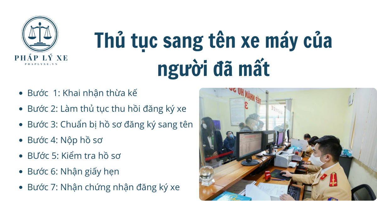 Thủ tục sang tên xe máy của người đã mất