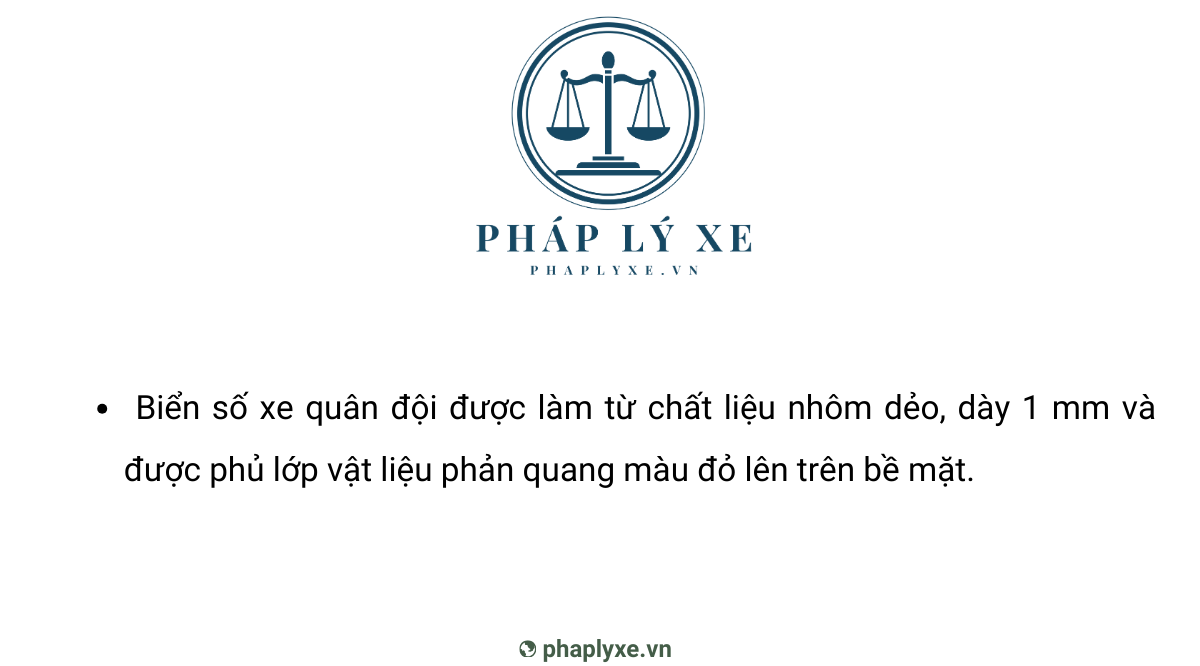 Đặc điểm biển số xe quân đội