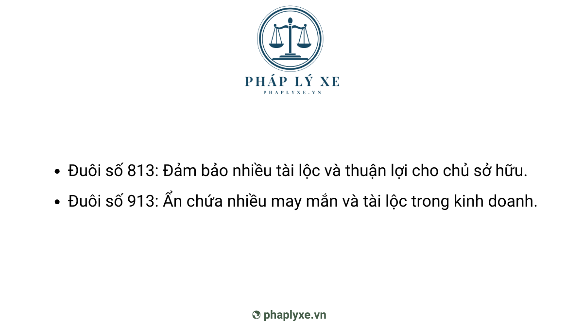 Ý nghĩa biển số 13 khi kết hợp với những số khác