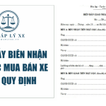 Mẫu giấy biên nhận đặt cọc mua bán xe theo quy định