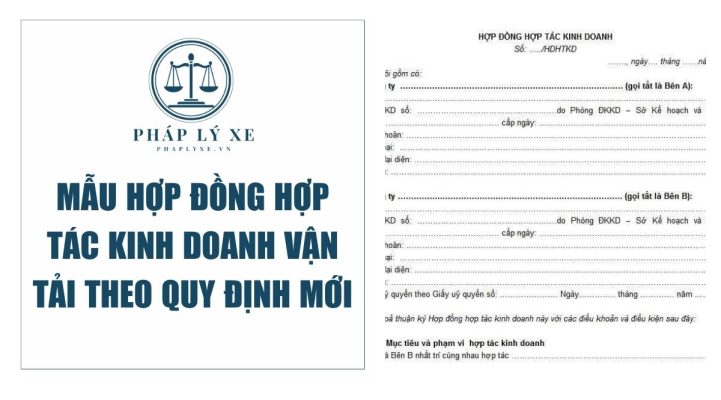 Mẫu hợp đồng hợp tác kinh doanh vận tải theo quy định mới