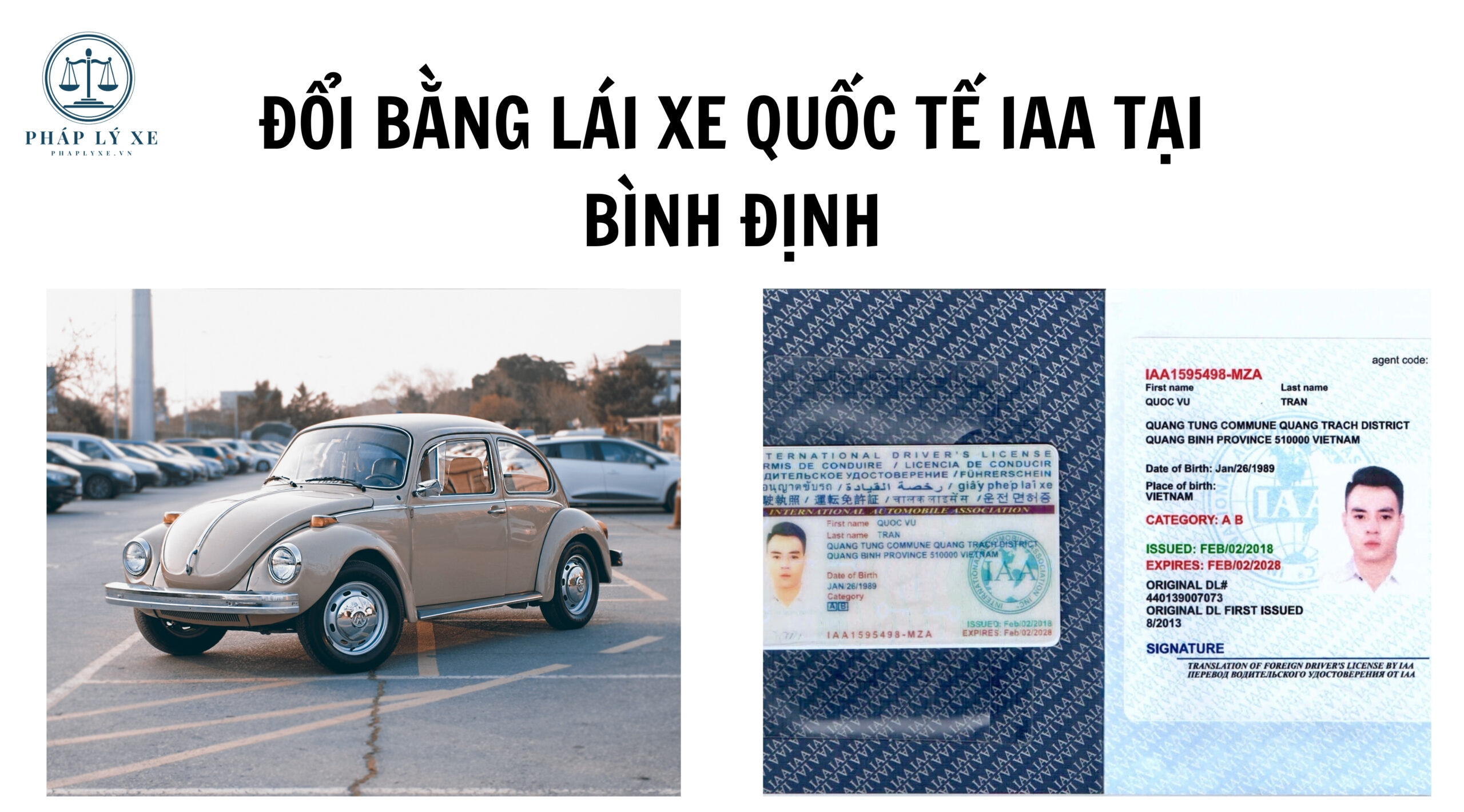 Đổi bằng lái xe quốc tế IAA tại Bình Định