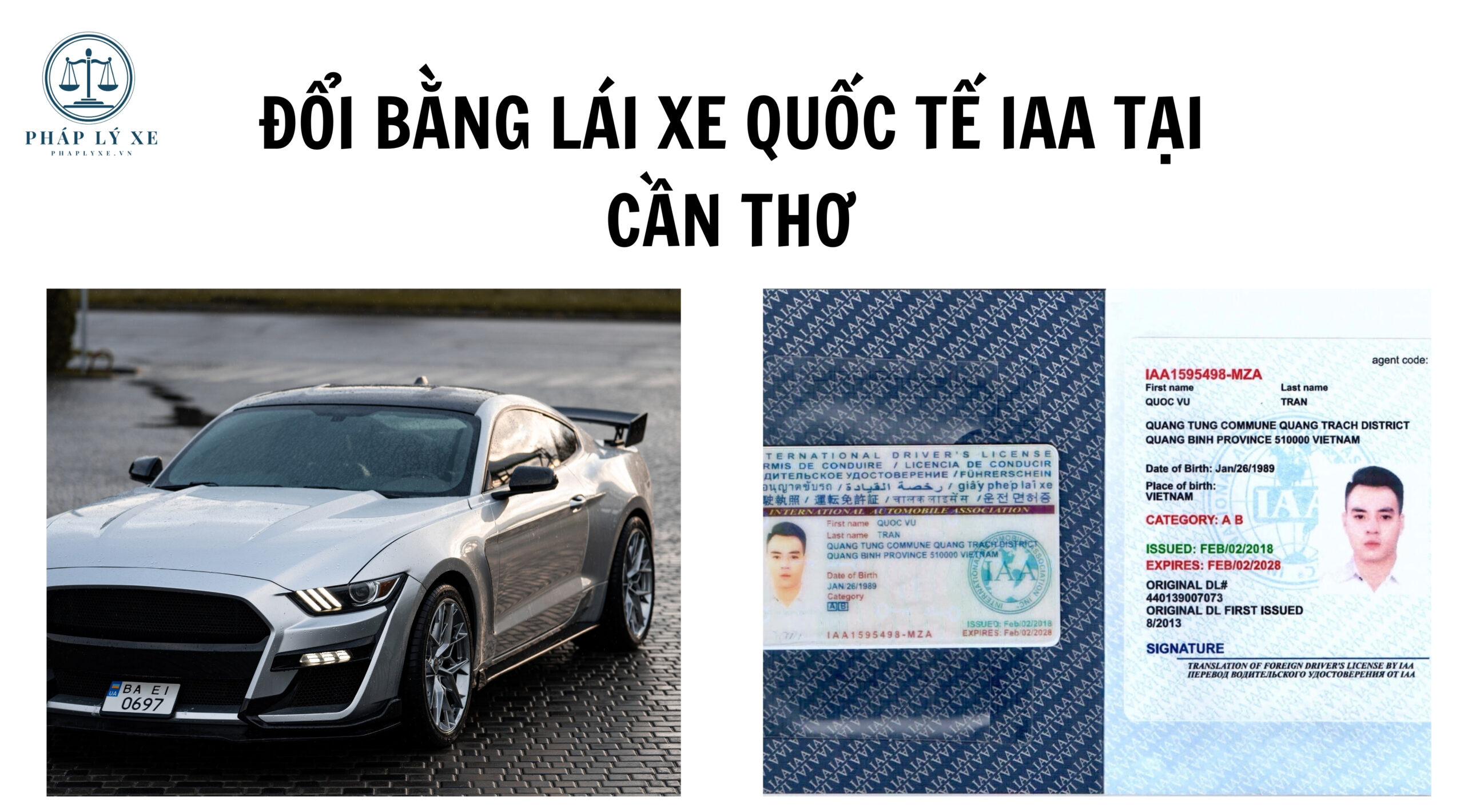 Đổi bằng lái xe quốc tế IAA tại Cần Thơ