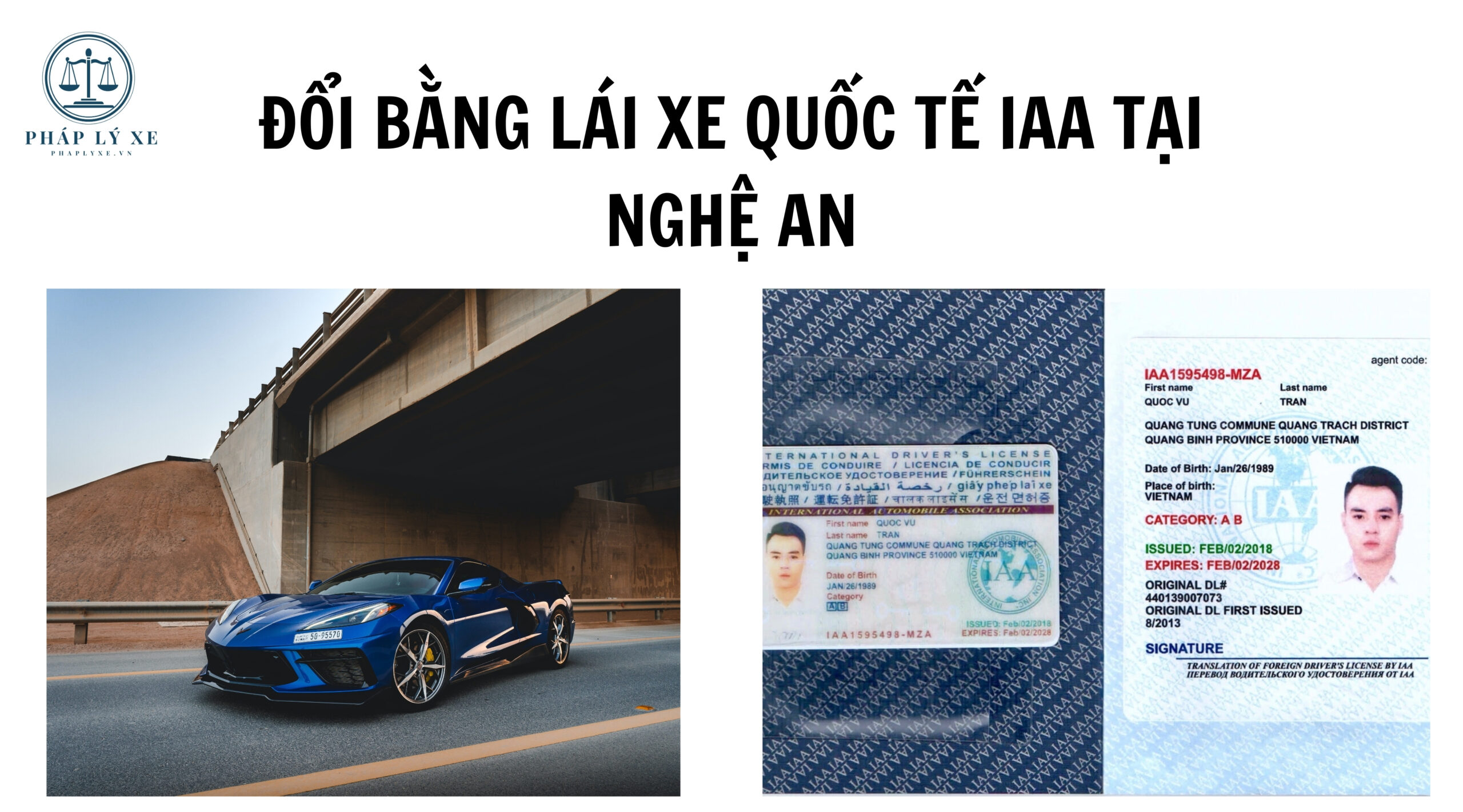 Đổi bằng lái xe quốc tế IAA tại Nghệ An