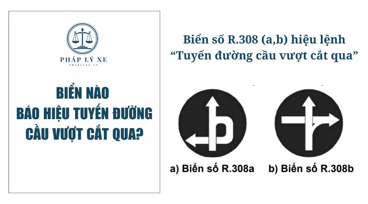 Biển nào báo hiệu tuyến đường cầu vượt cắt qua 