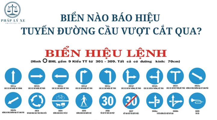 Biển nào báo hiệu tuyến đường cầu vượt cắt qua