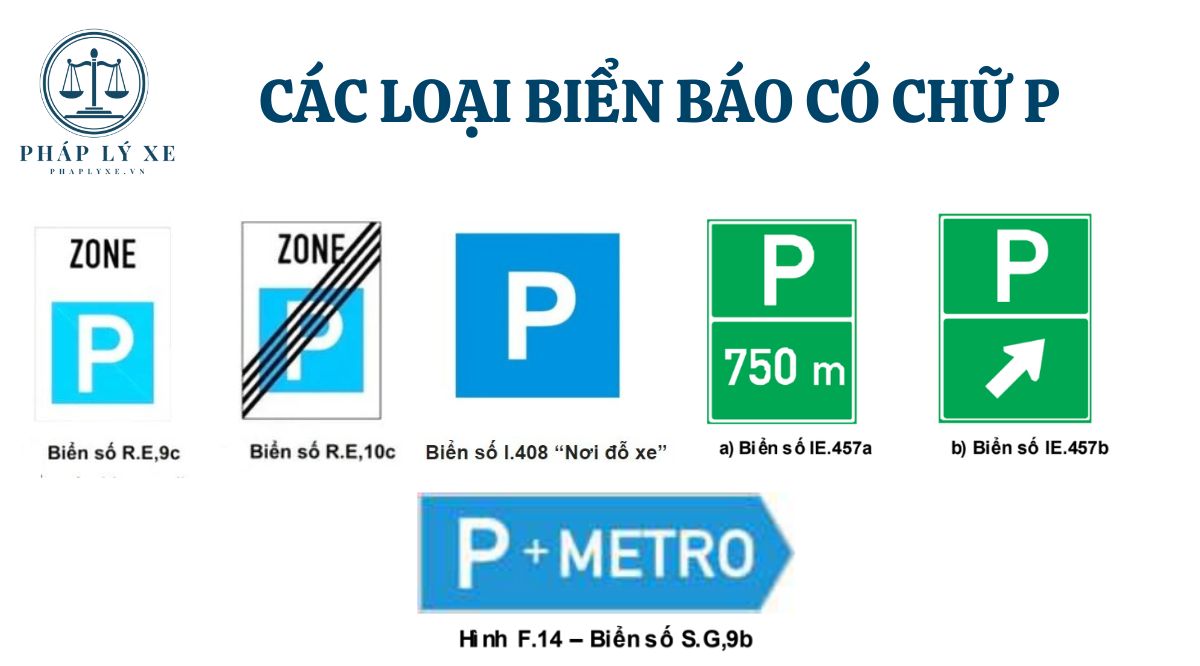 Các loại biển báo có chữ P