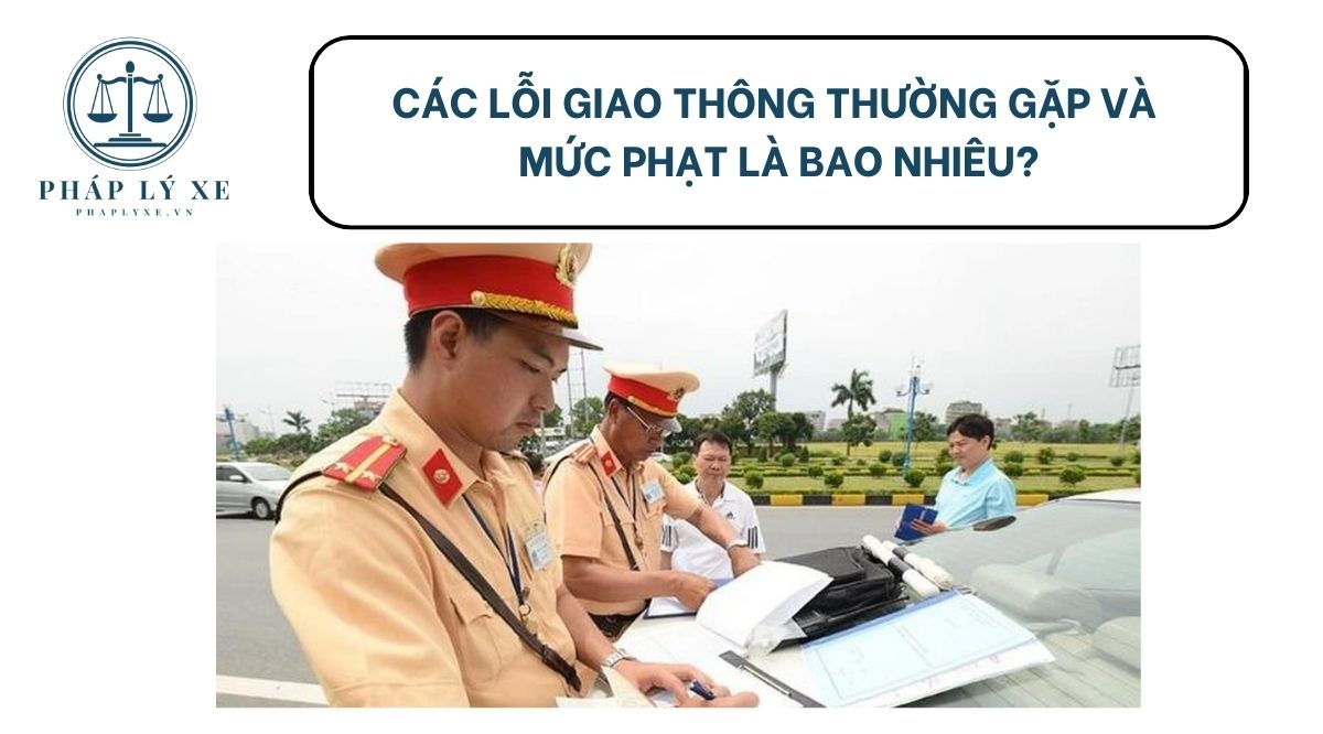 Các lỗi giao thông thường gặp và mức phạt là bao nhiêu