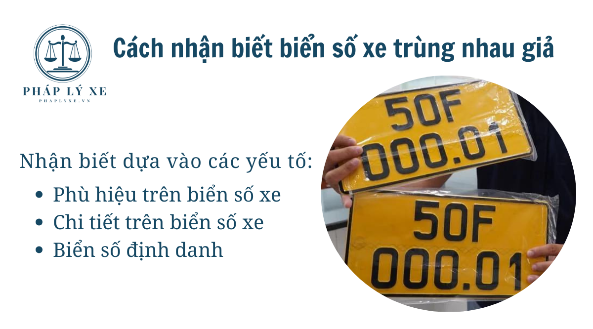 Cách nhận biết biển số xe trùng nhau giả