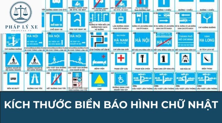 Kích thước biển báo hình chữ nhật