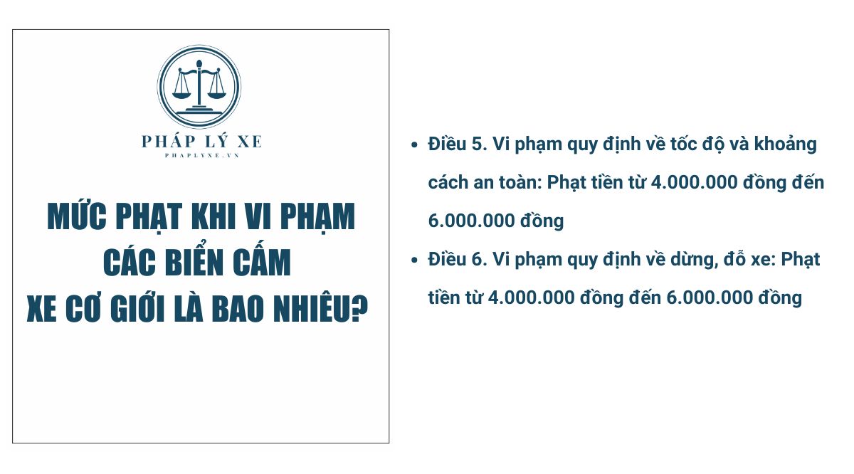 Mức phạt khi vi phạm các biển cấm xe cơ giới là bao nhiêu