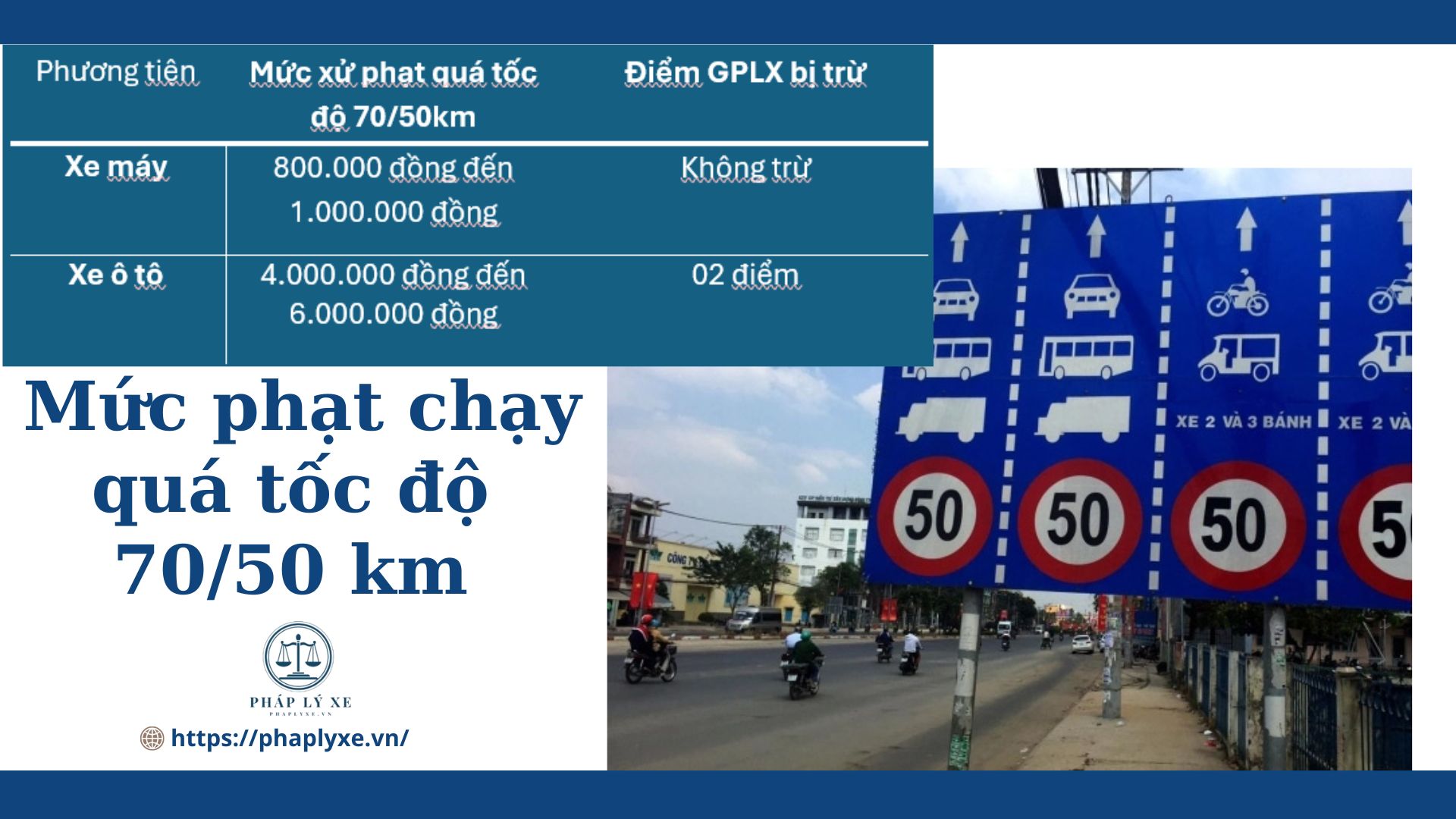 Chạy quá tốc độ 70/50 km