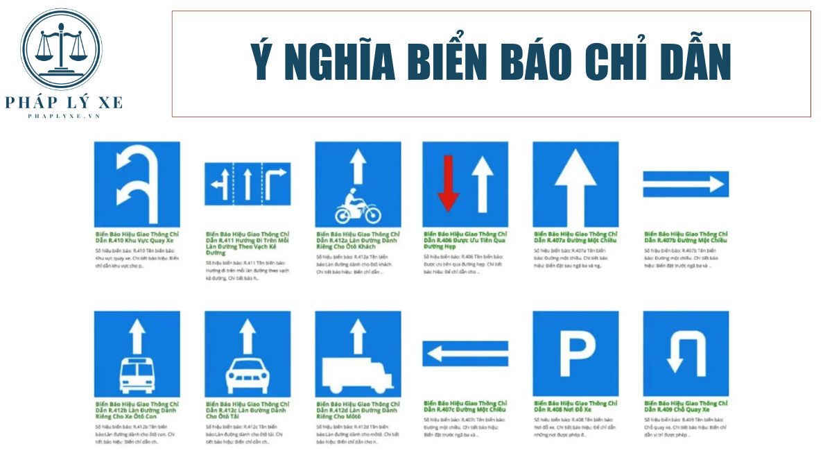 Ý nghĩa biển báo chỉ dẫn 