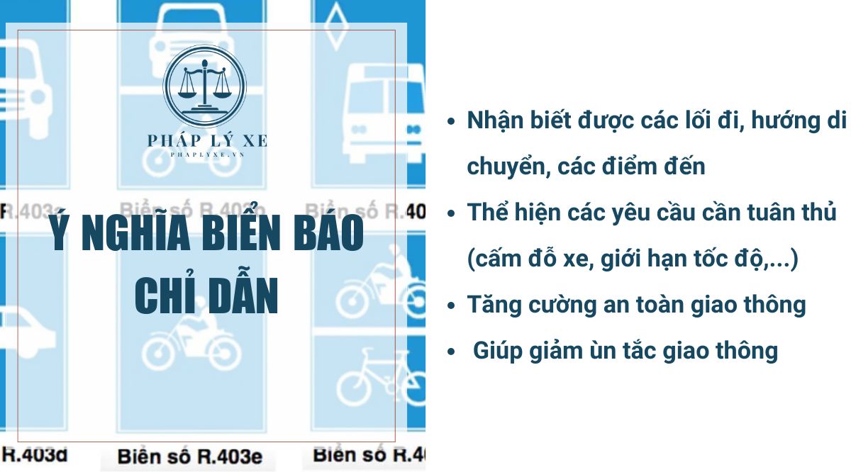 Ý nghĩa biển báo chỉ dẫn