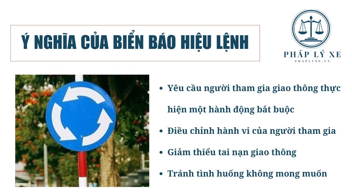 Ý nghĩa của biển báo hiệu lệnh