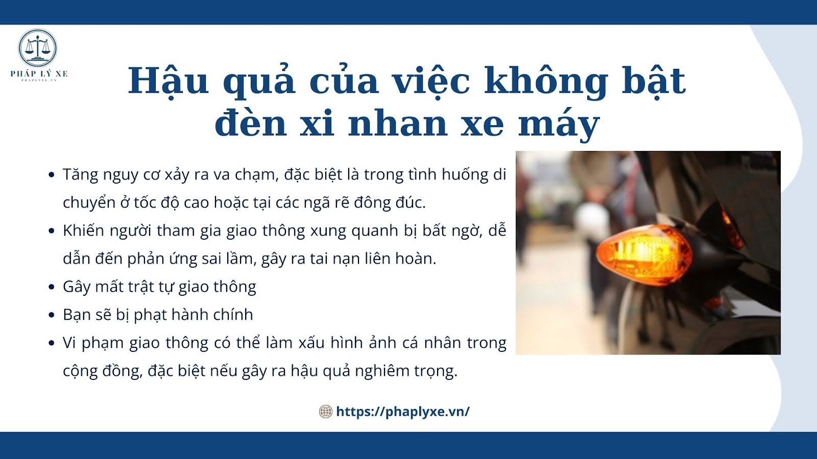 lỗi không xi nhan xe máy phạt bao nhiêu