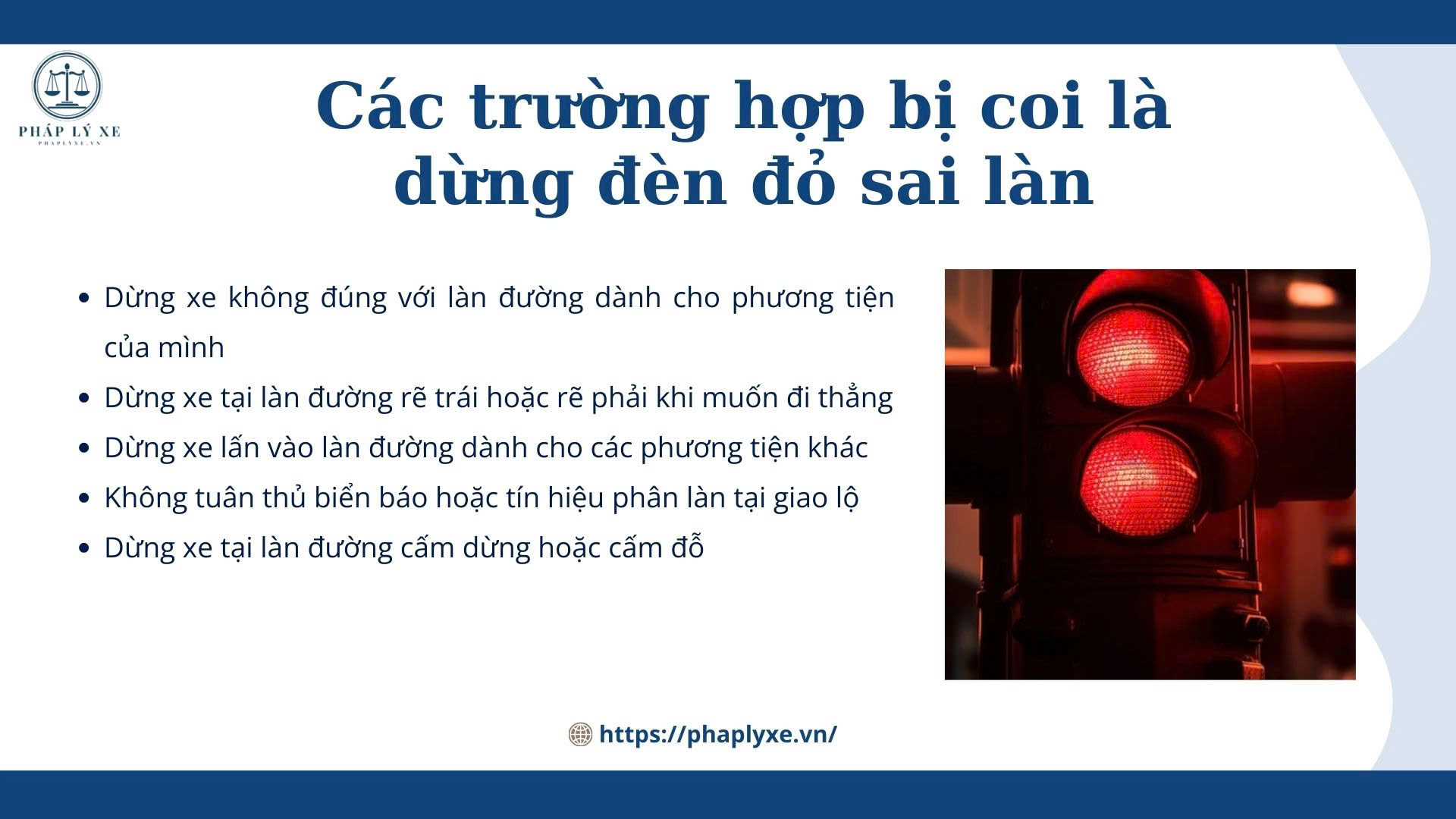 dừng đèn đỏ sai làn đường phạt bao nhiêu