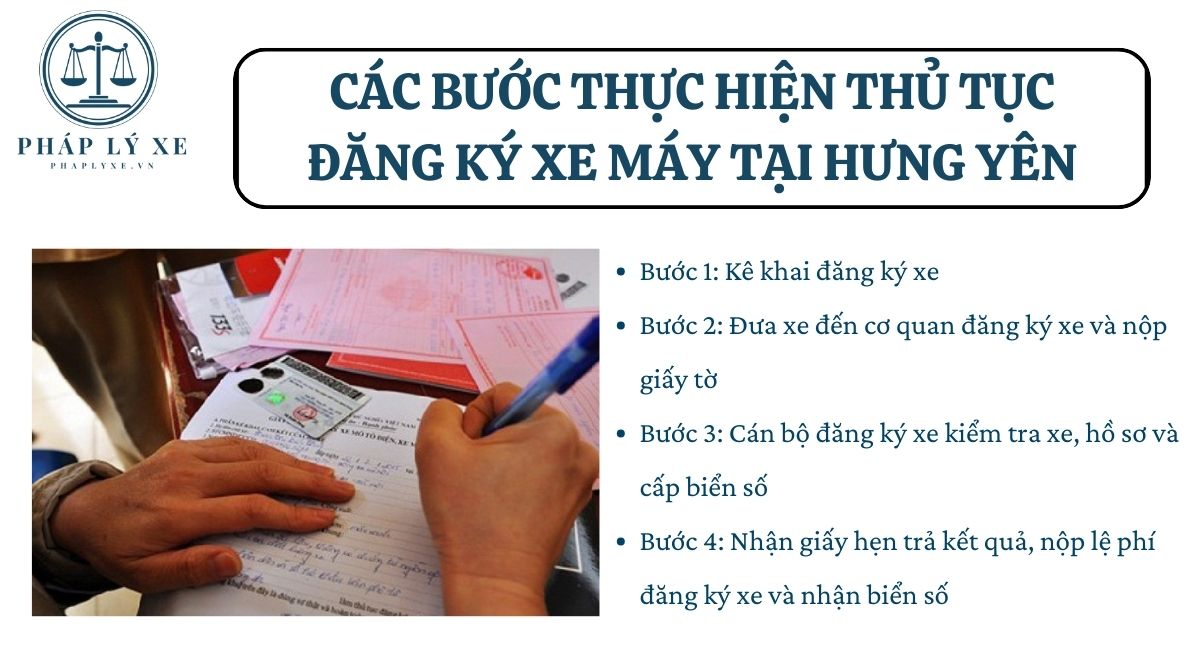 Các bước thực hiện thủ tục đăng ký xe máy tại Hưng Yên