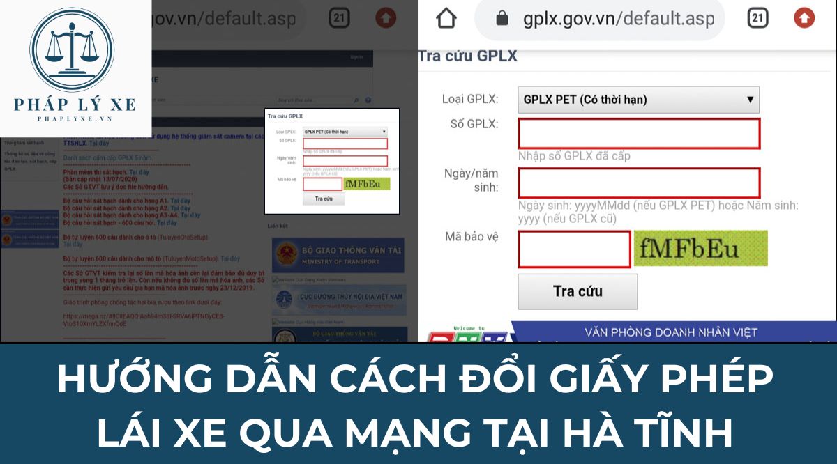 Hướng dẫn cách đổi giấy phép lái xe qua mạng tại Hà Tĩnh