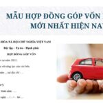 Mẫu hợp đồng góp vốn mua xe mới nhất hiện nay