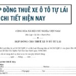 Mẫu hợp đồng thuê xe ô tô tự lái chi tiết hiện nay