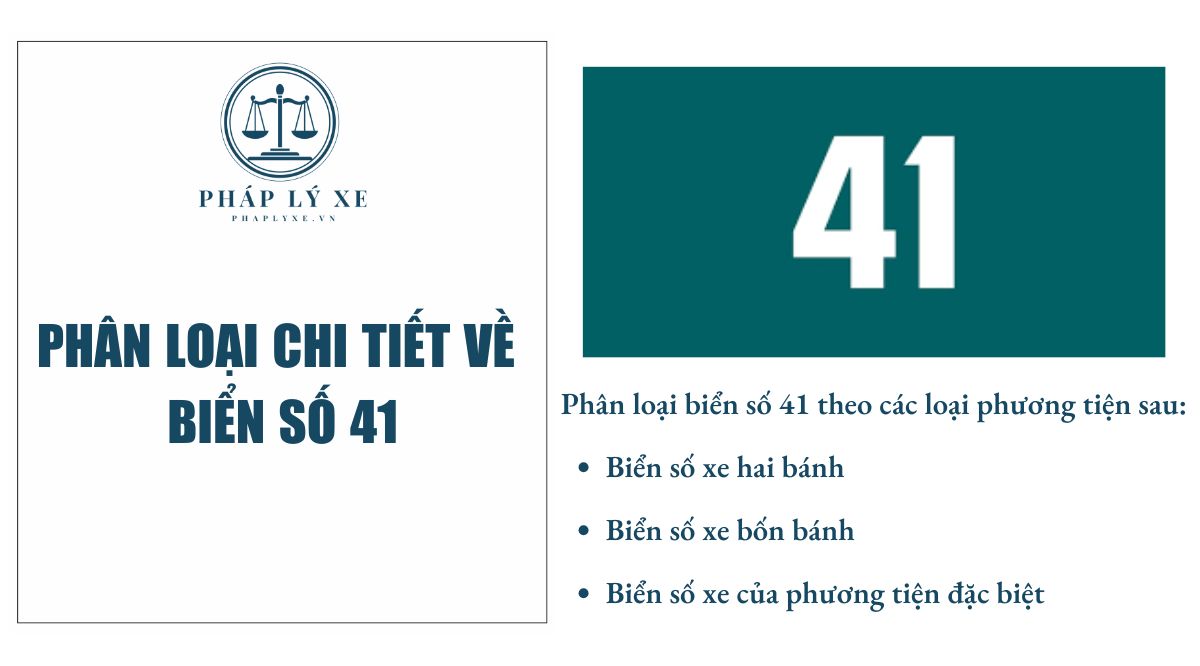 Phân loại chi tiết về biển số 41