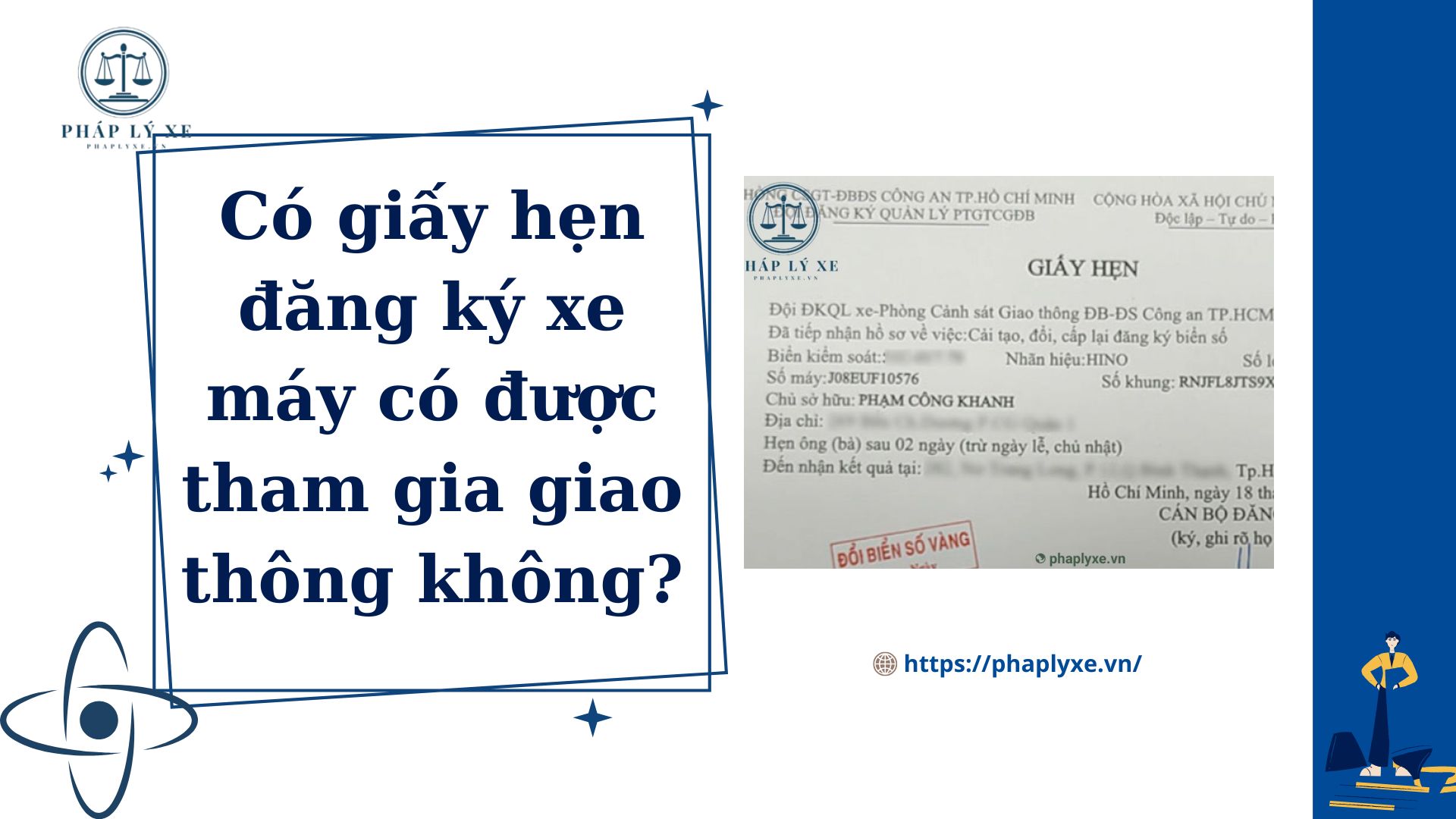 giấy hẹn đăng ký xe máy