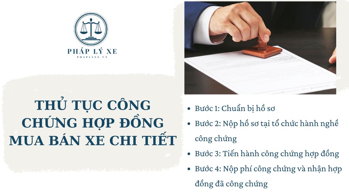 Thủ tục công chứng hợp đồng mua bán xe chi tiết