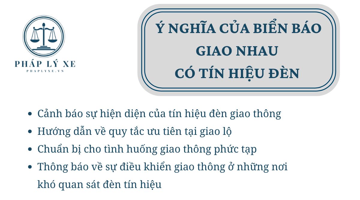 Ý nghĩa của biển báo giao nhau có tín hiệu đèn