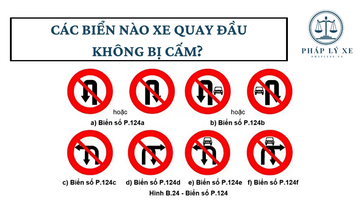 Các biển nào xe quay đầu không bị cấm?