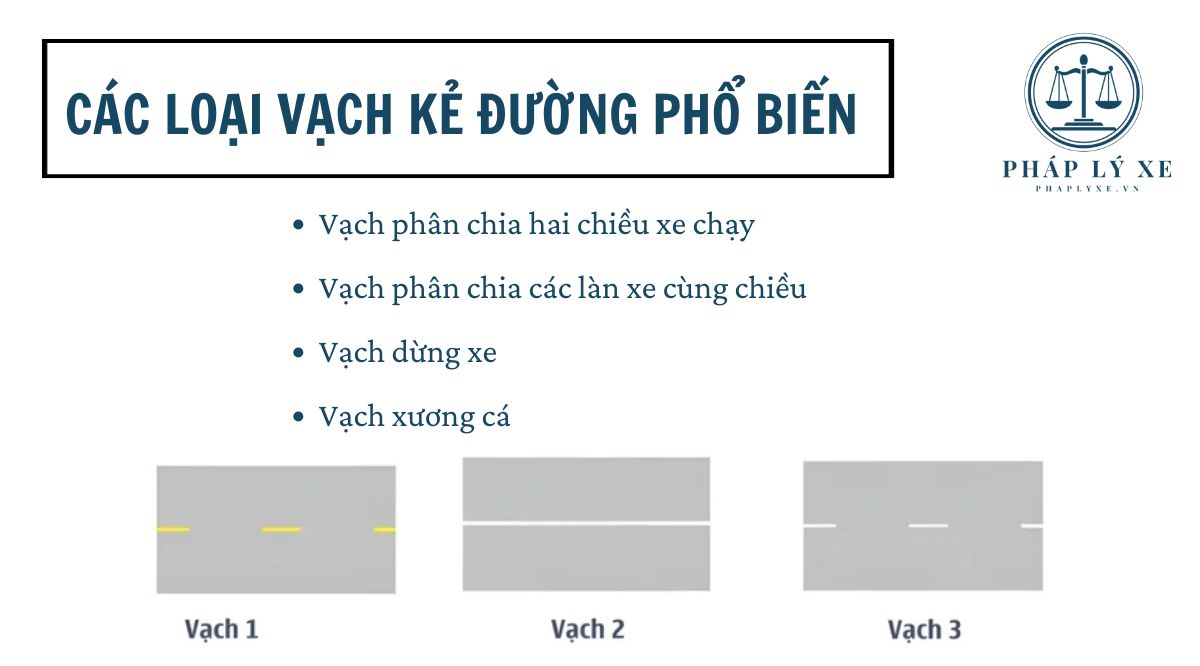 Các loại vạch kẻ đường phổ biến