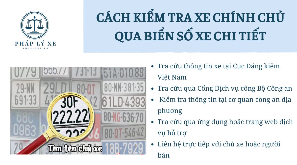 Cách kiểm tra xe chính chủ qua biển số xe chi tiết