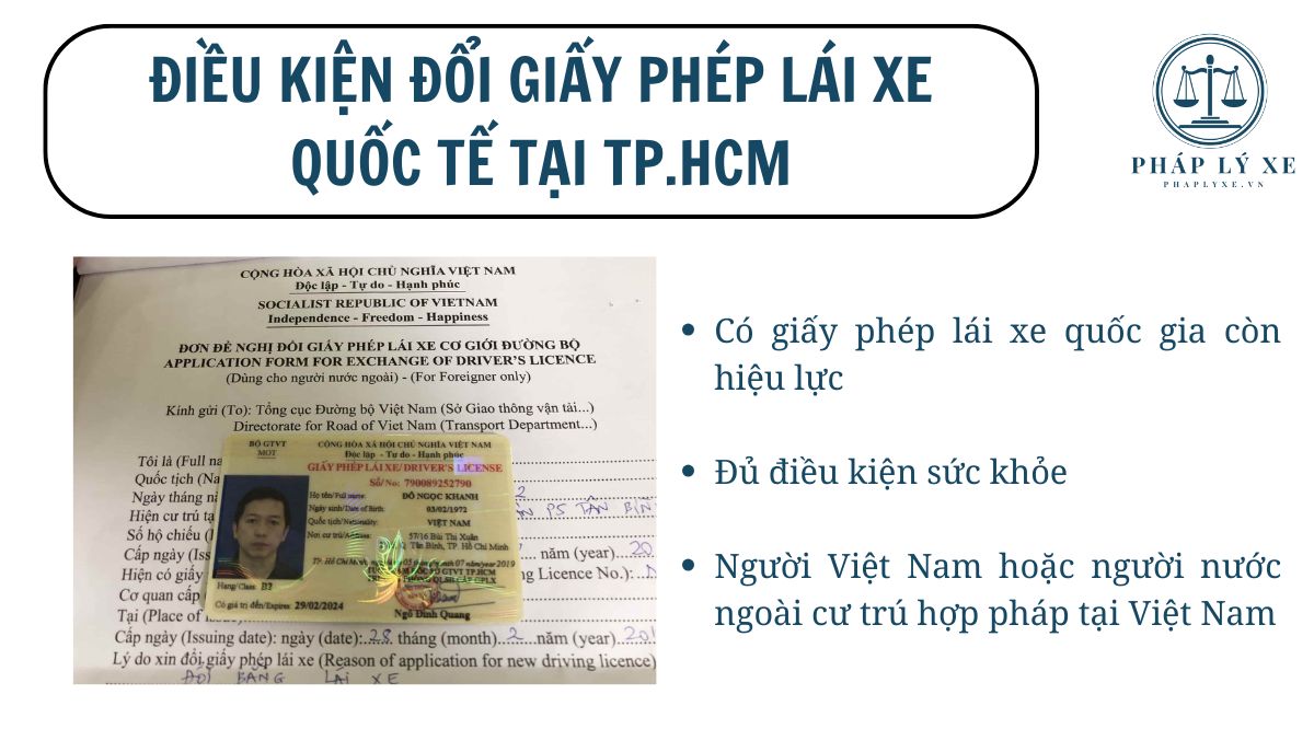 Điều kiện đổi giấy phép lái xe quốc tế tại TP.HCM