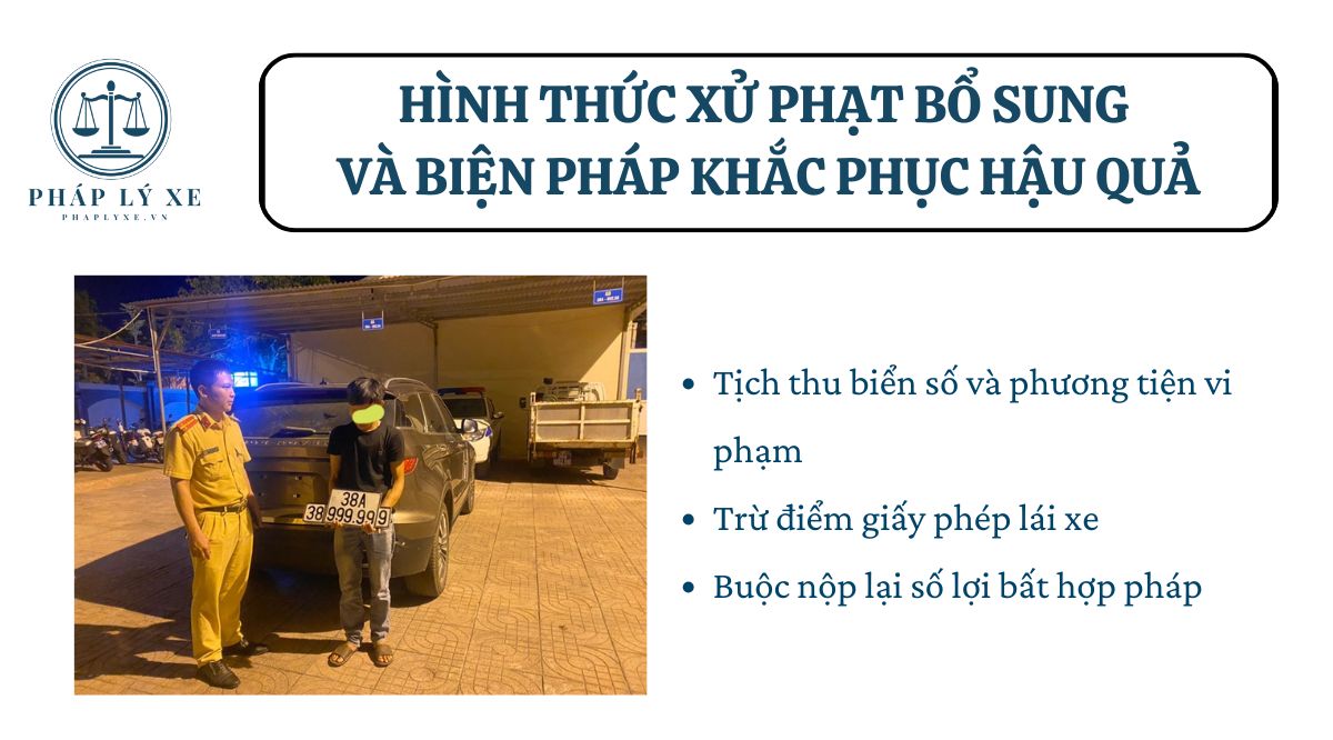 Hình thức xử phạt bổ sung và biện pháp khắc phục hậu quả