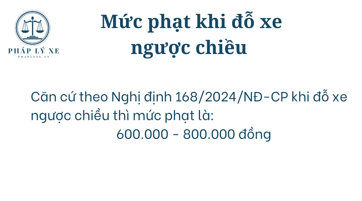 Mức phạt khi đỗ xe ngược chiều