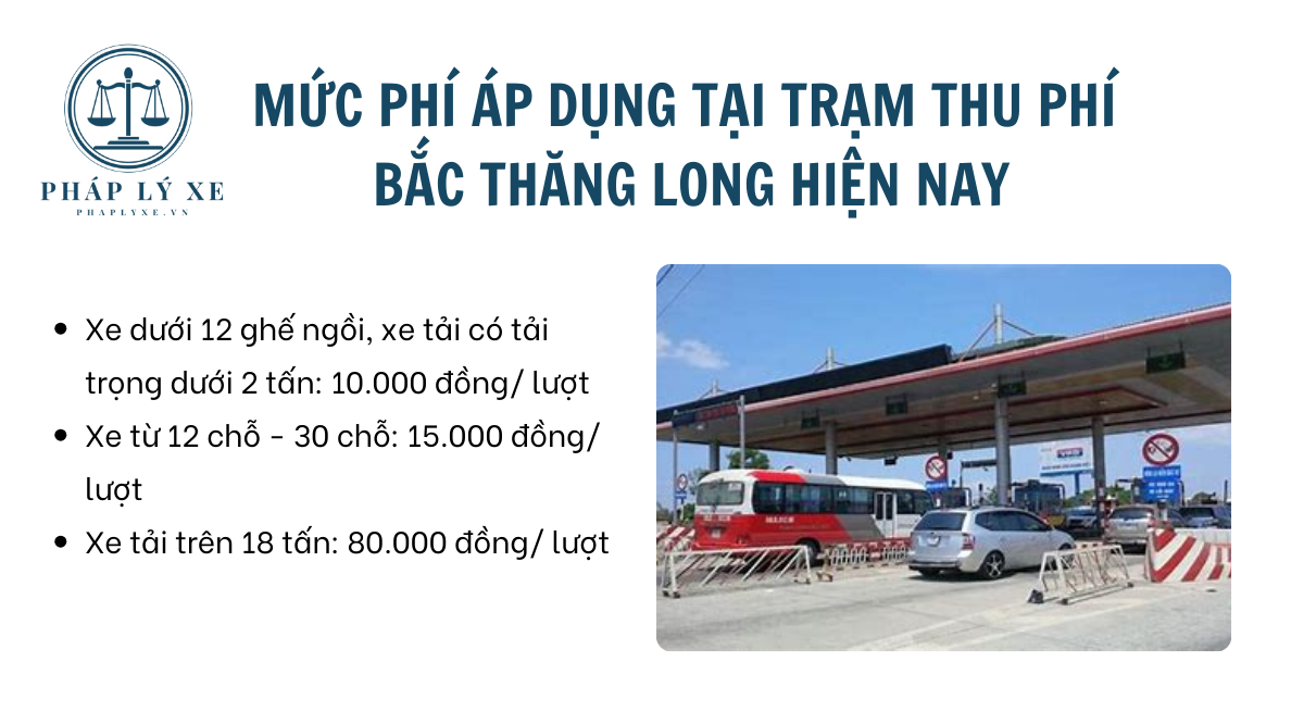 Mức phí áp dụng tại trạm thu phí Bắc Thăng Long hiện nay