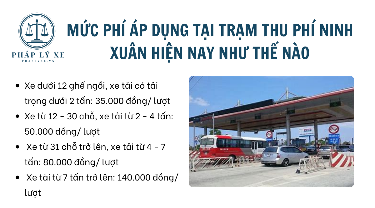 Mức phí áp dụng tại trạm thu phí Ninh Xuân hiện nay như thế nào