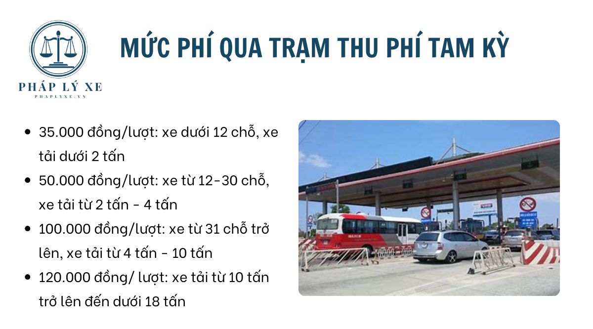 Mức phí qua trạm thu phí Tam Kỳ