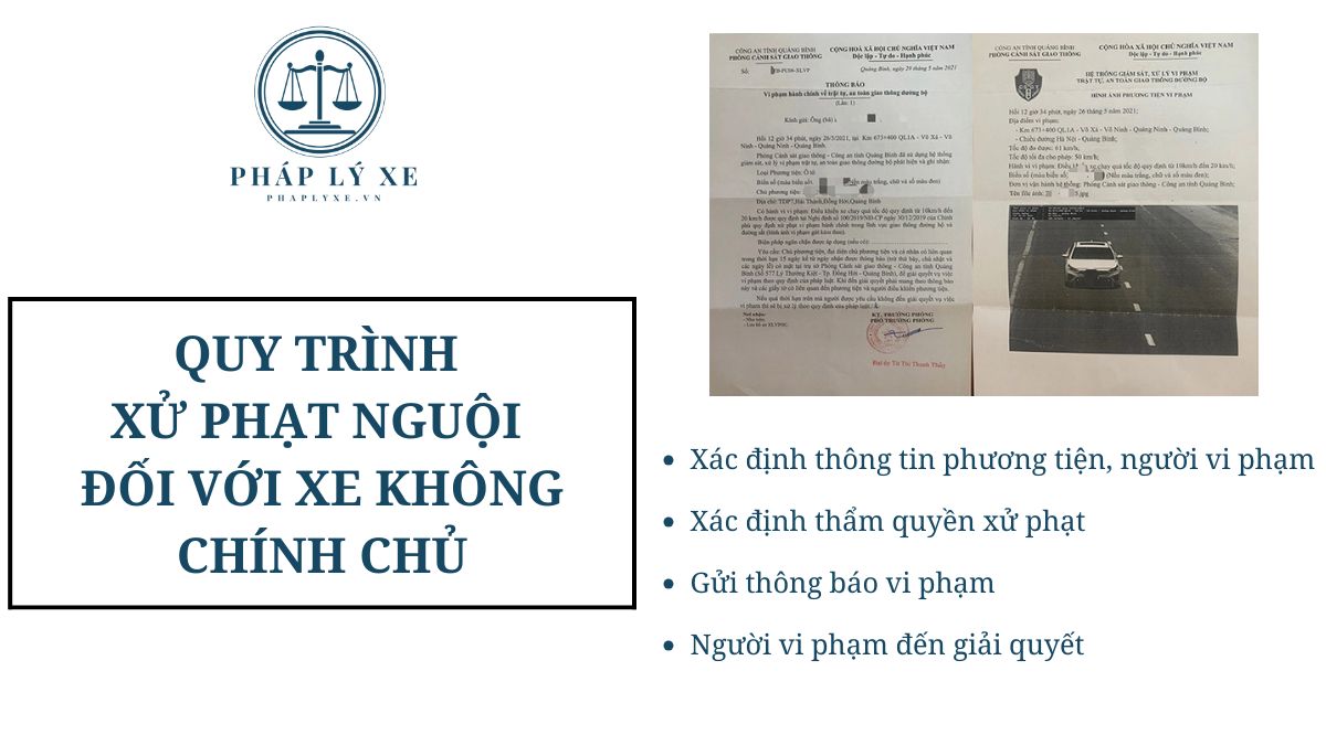 Quy trình xử phạt nguội đối với xe không chính chủ