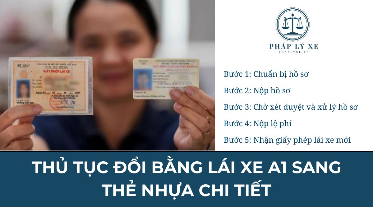 Thủ tục đổi bằng lái xe A1 sang thẻ nhựa chi tiết