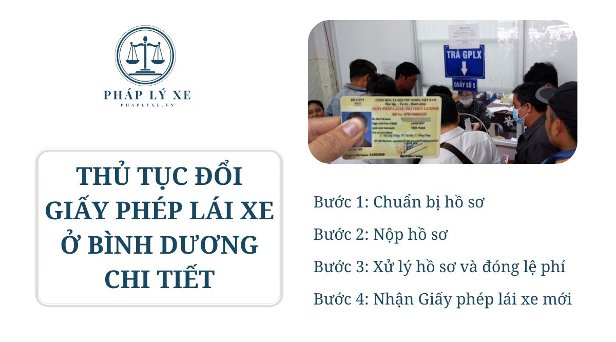 Thủ tục đổi giấy phép lái xe ở Bình Dương chi tiết