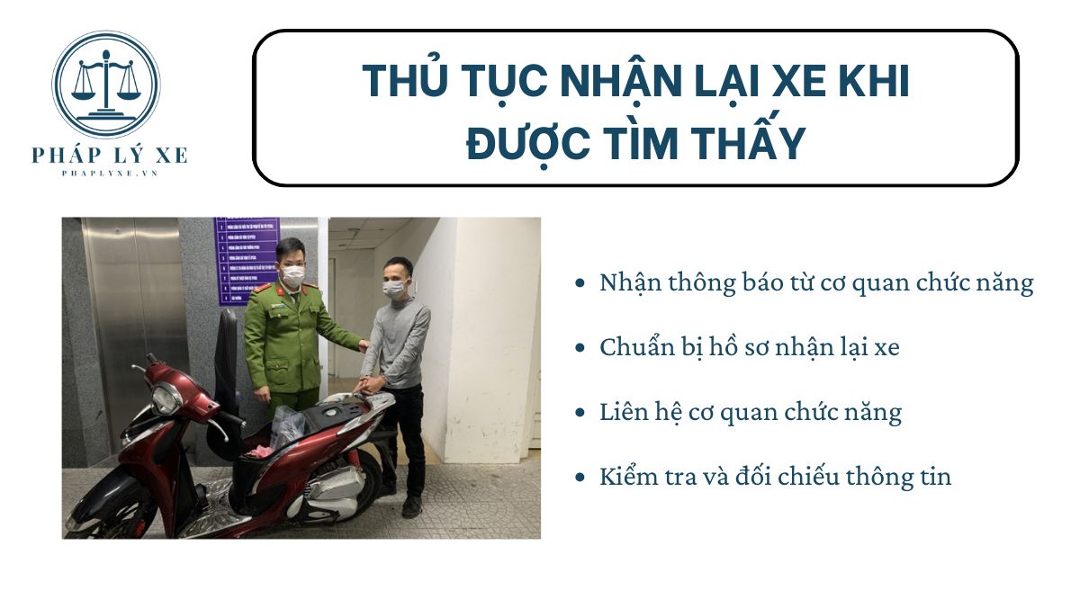 Thủ tục nhận lại xe khi được tìm thấy