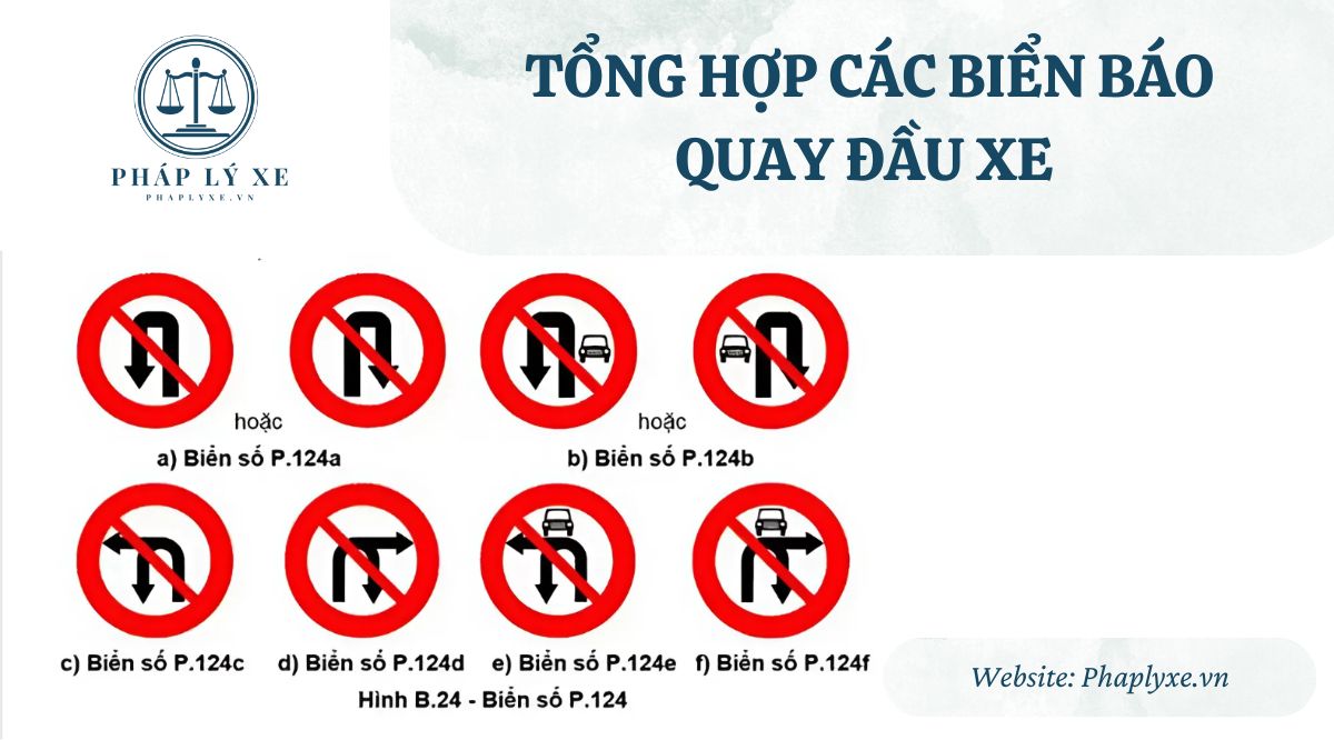 Tổng hợp các biển báo quay đầu xe