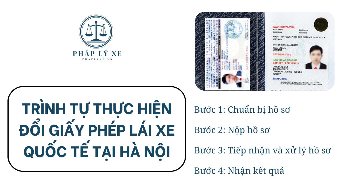 Trình tự thực hiện đổi giấy phép lái xe quốc tế tại Hà Nội