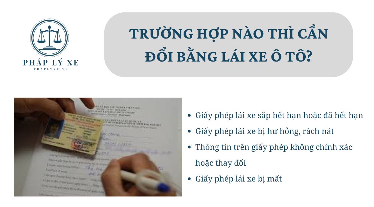 Trường hợp nào thì cần đổi bằng lái xe ô tô?