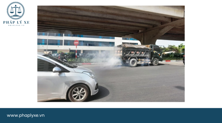 Khói thải từ phương tiện giao thông. (Ảnh Hùng VõVietnam+)